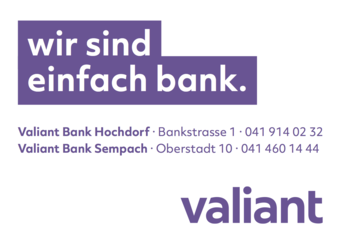 Valiant Bank Filialen Sempach und Hochdorf